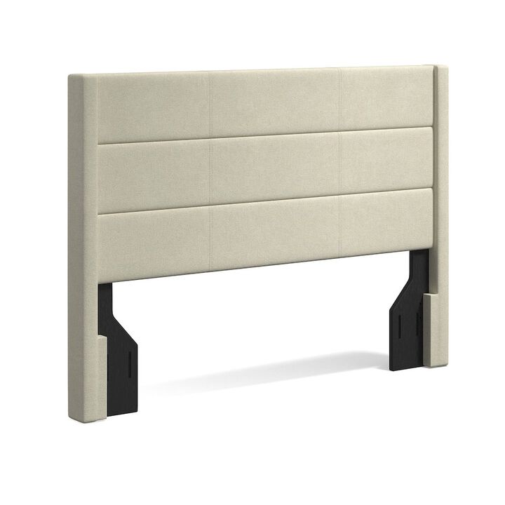 Rize Home Upholstered Headboard Queen Beige