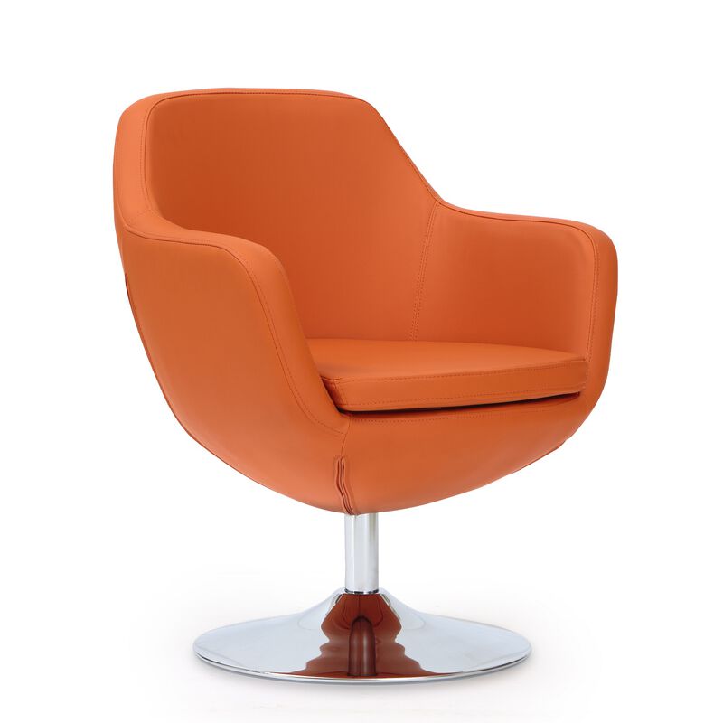 Caisson Orange Swivel Accent Chairs (Set of 2)