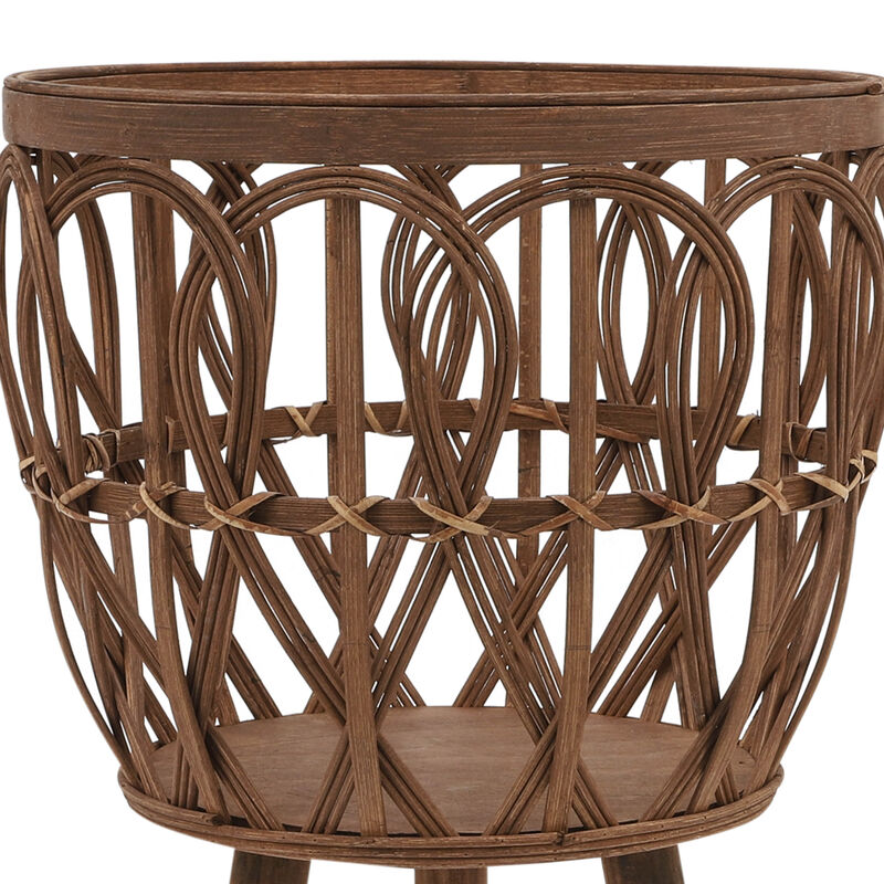 S/3 Bamboo Planters Brown
