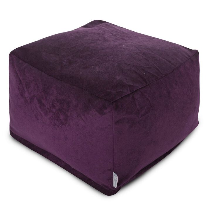 Majestic Home Goods Ottoman Pouf Villa Aubergine