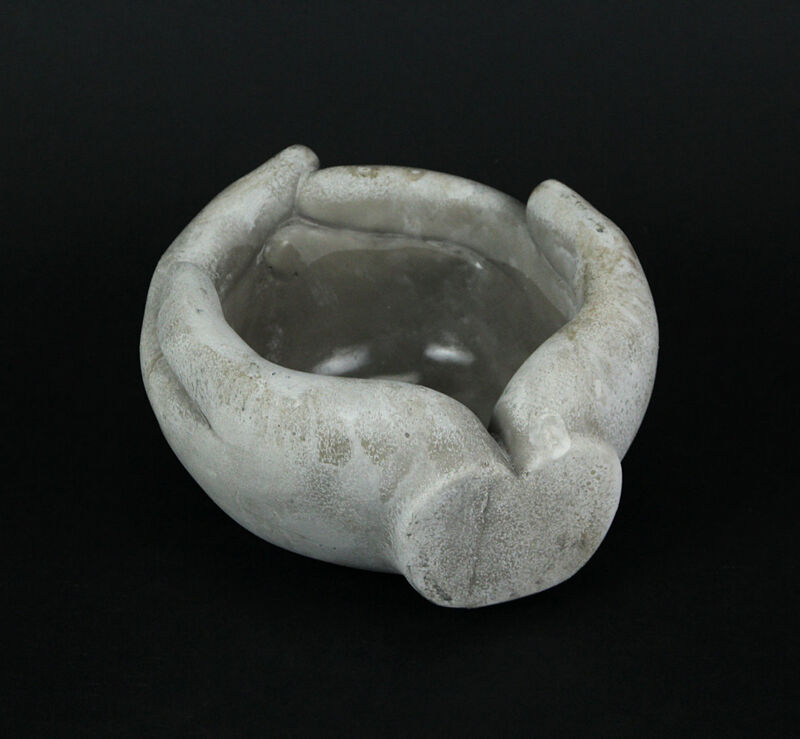 7 Inch Helping Hands Indoor/Outdoor Concrete Plant Pot Planter image number 2