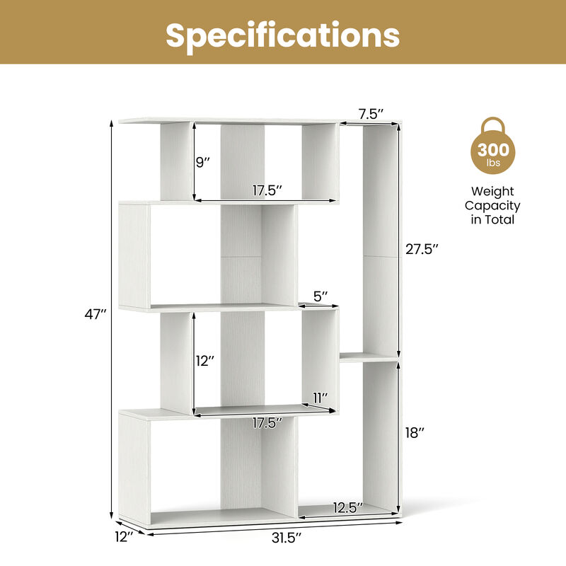 Space-Saving 6-Cube Open-Back Geometric Shelf &ndash; Functional Storage for Bedroom and Living Areas