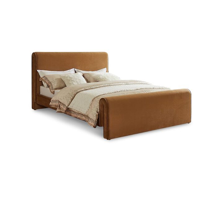 Meridian Furniture Sloan Saddle Velvet King Bed