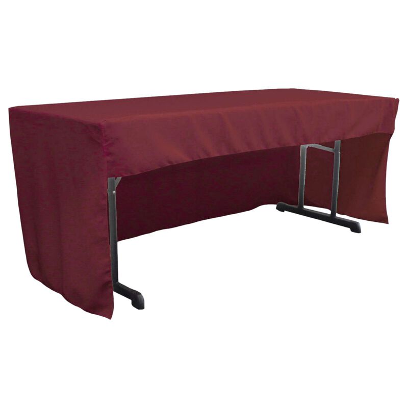 Fitted Tablecloth with Open Back 96x30x30 Inch for Trade Shows and Events image number 0