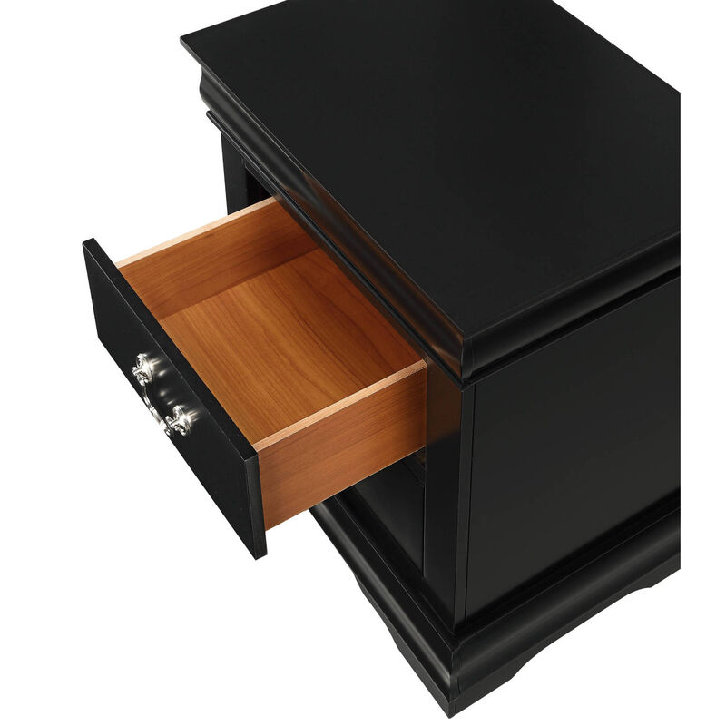 Streamdale Elegant Louis Philip Nightstand with Ample Storage image number 2