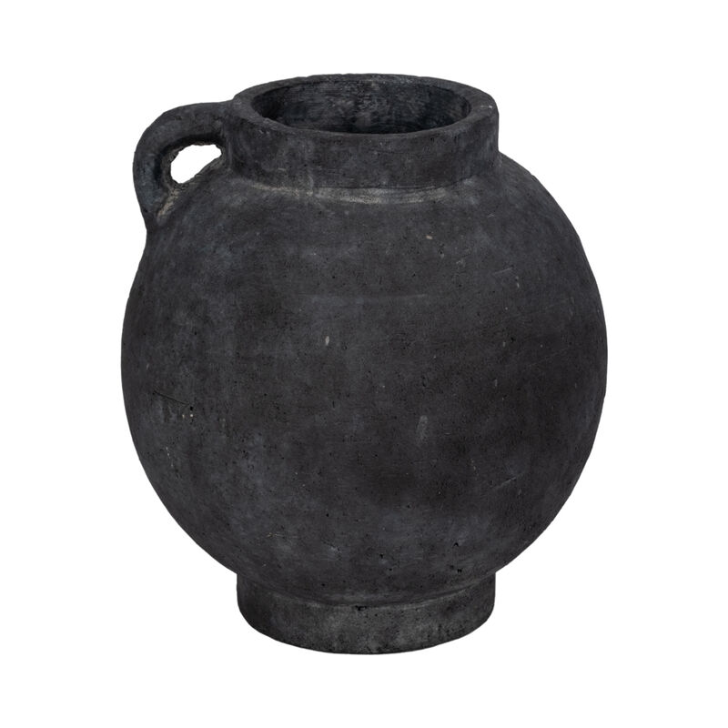 10" Bulbous Jug With Handle, Black image number 0