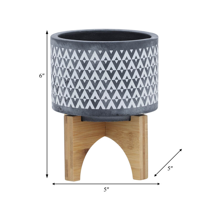 5" Aztec Planter On Stand