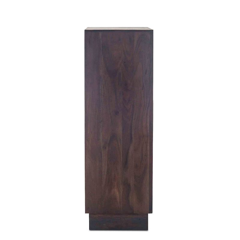 World Interiors Palermo 34-Inch Acacia Wood Live Edge Dresser in Raw Walnut Finish