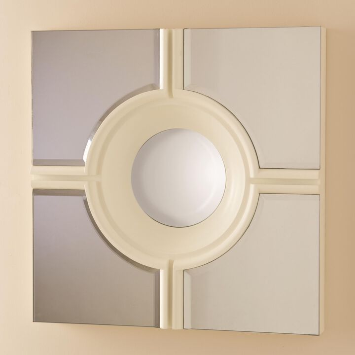 Bull's Eye Cross Mirror- Silver