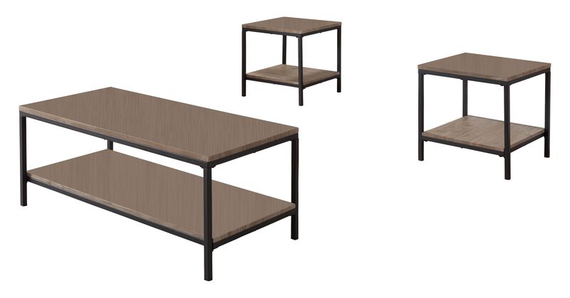 Kings Brand Furniture Helder 3-Piece Occasional Table Set, Black image number 0