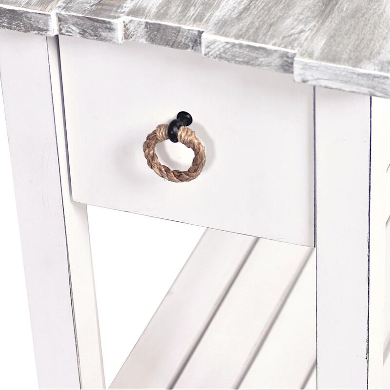 Sea Winds Coastal Furniture Picket Fence Chairside Table