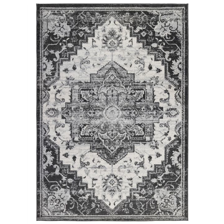 HomeRoots Medallion Area Rug