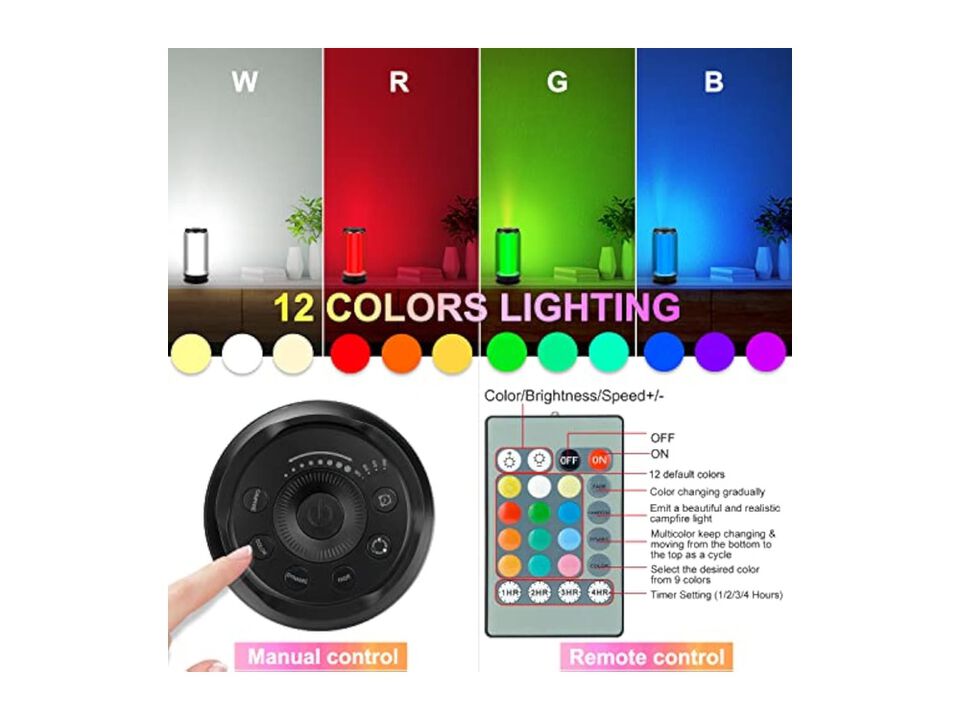 Dimmable Remote Control Color Changing 1 Pack Desk Lamp For Bedroom Bedside Desk