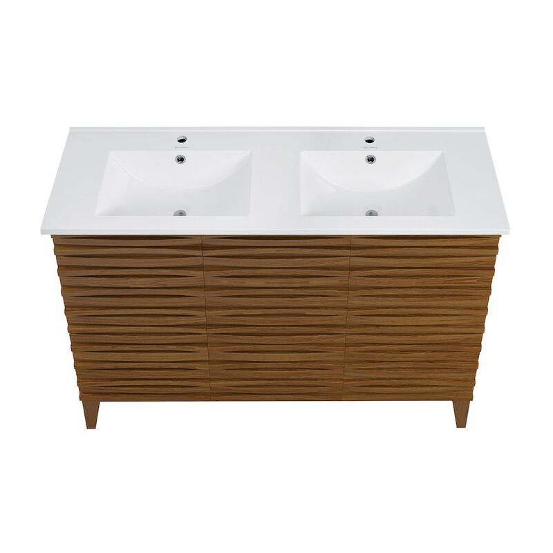 Cascade 48 in. Bathroom Vanity with 3-Hole Ceramic Sink Top image number 2