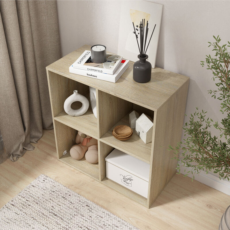 23.46 in. Tall Wood 3-Shelf Etagere Bookcase image number 8