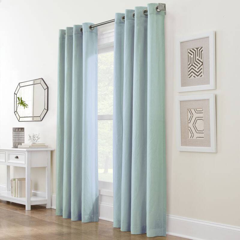 Habitat Harmony Light Filtering Providing Privacy Soft and Relaxed Feel in Room Grommet Curtain Panel Sky Blue image number 2