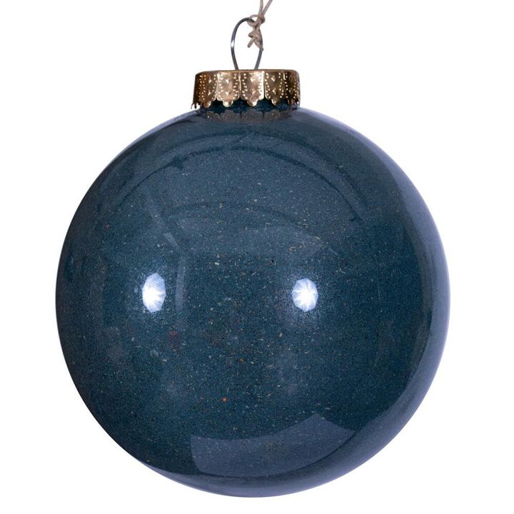 Vickerman 6" Denim Blue Ball Ornament. Includes 2 Pieces per Bag.