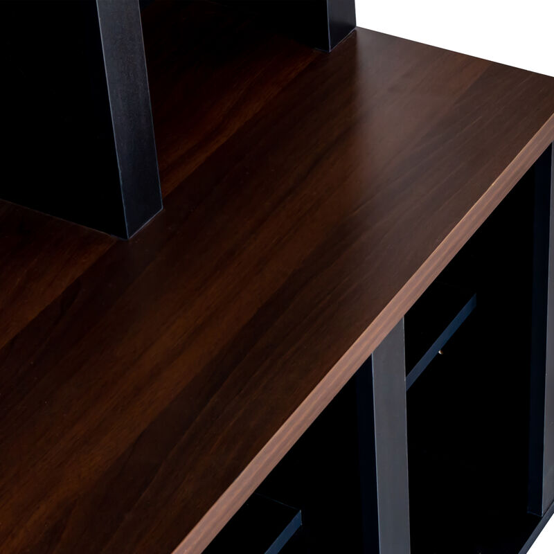 Merax Farmhouse Hall Tree with Storage Bench