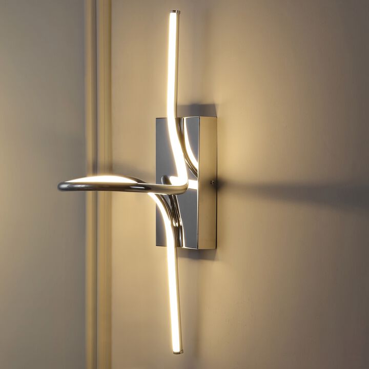 Sketch Minimalist Metal Integrated LED Vanity Light Sconce