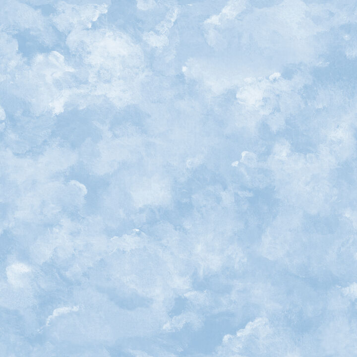 Atrium Clouds Blue Peel & Stick Wallpaper