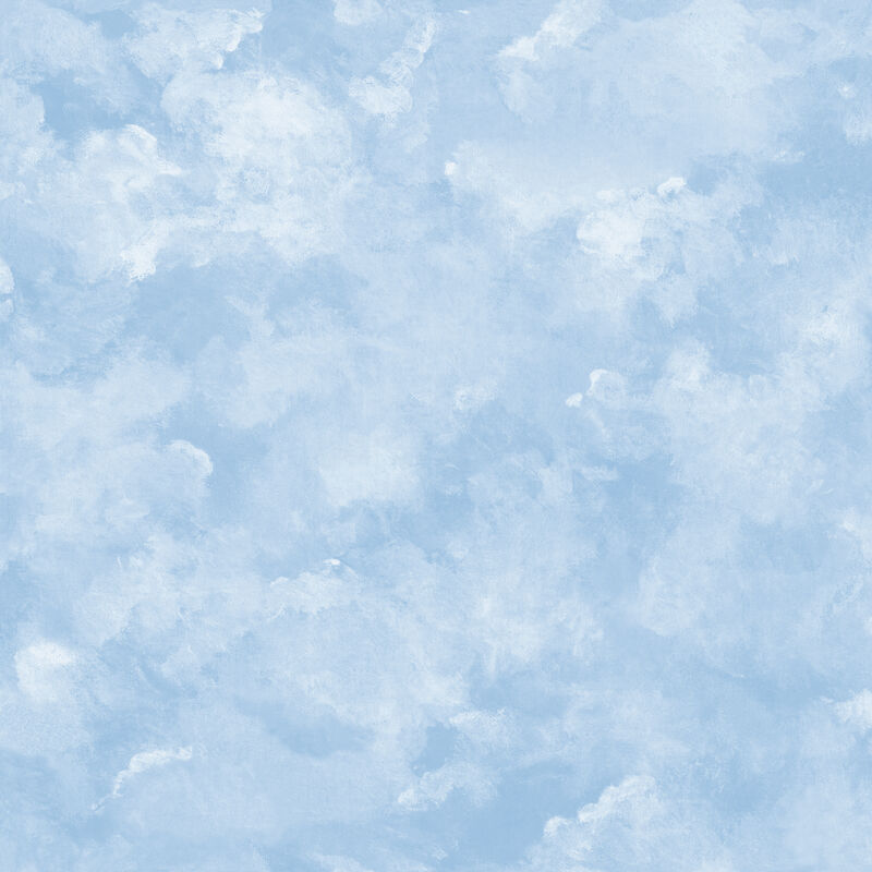 Atrium Clouds Blue Peel & Stick Wallpaper image number 0
