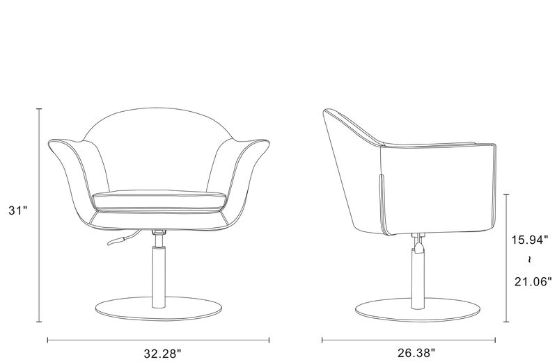Voyager Orange Swivel Accent Chair image number 1