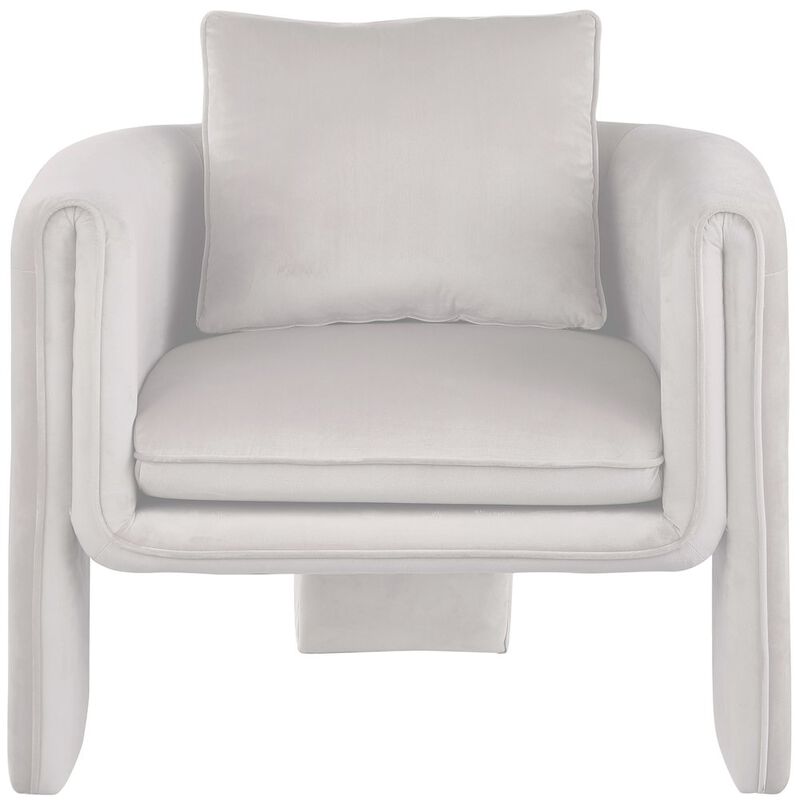 Meridian Furniture Sloan Cream Velvet Accent Chair