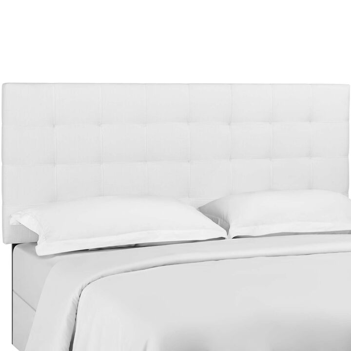 Modway - Paisley Tufted Full / Queen Upholstered Linen Fabric Headboard White