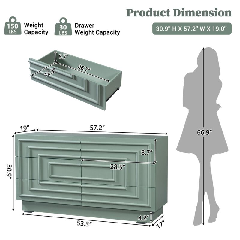Prick 6-Drawer Dresser image number 9