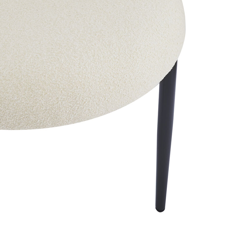 Merax Modern 2 Pieces Dining Chairs with Metal Frame