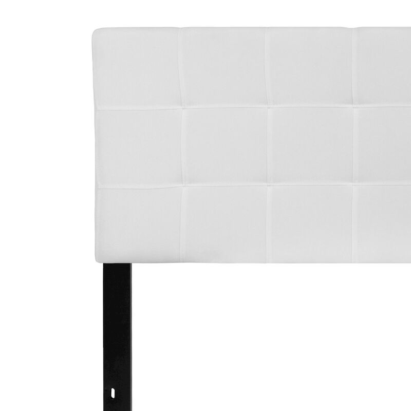 Flash Furniture Tufted Upholstered Queen Size Headboard in White Fabric image number 5