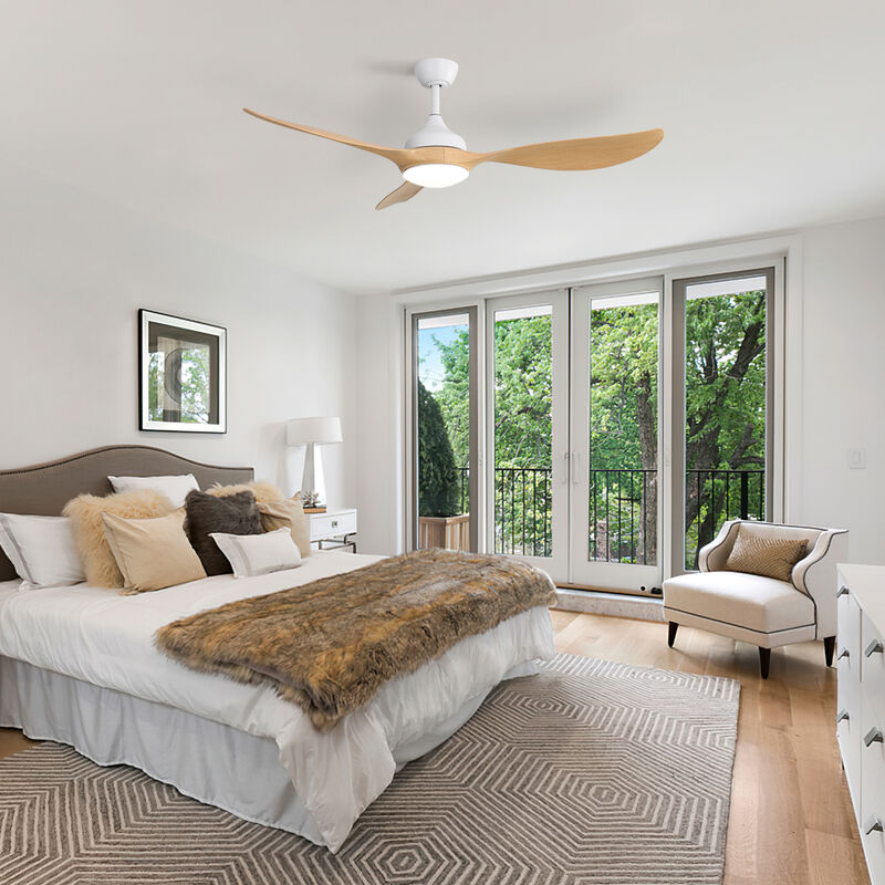 ELEMENT ACE 56 Inch Modern Ceiling Fan with Dimmable LED Light Quiet DC Reversible Motor for Indoor Outdoor Use image number 6