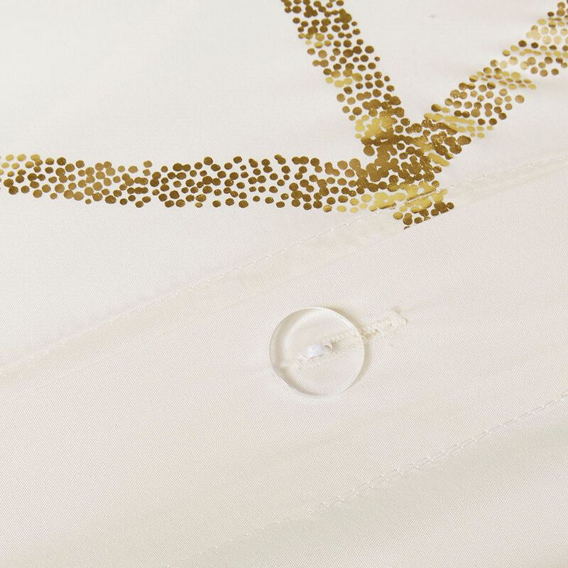 Gracie Mills Isabelle Metallic Geometric Duvet Cover Set