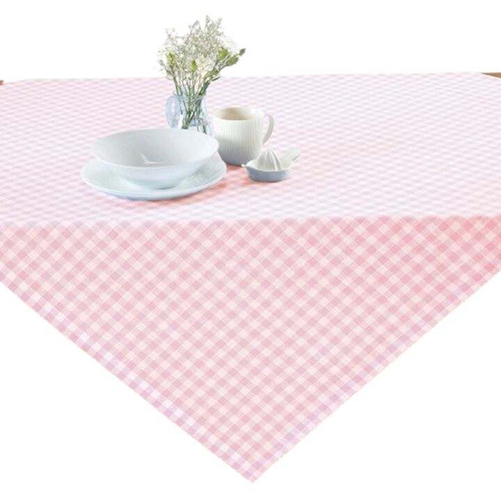 Linen Table Throw - Gingham Check