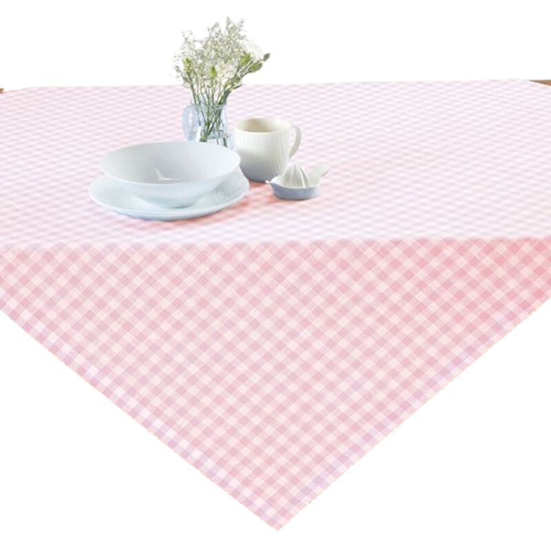 Linen Table Throw - Gingham Check image number 0