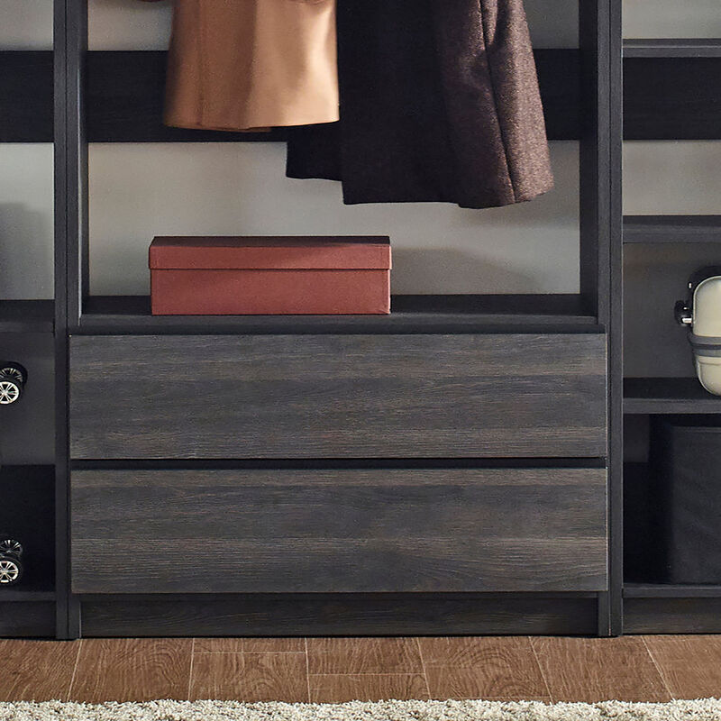 Prosper Gray Freestanding Walk in Wood Closet System