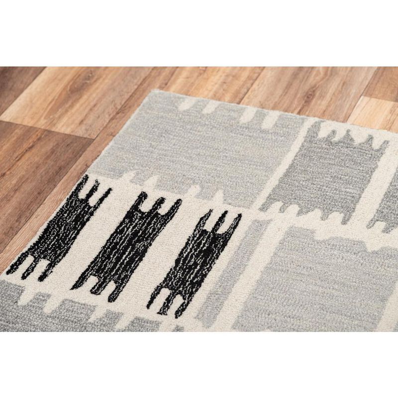 Rivera Gray 5' x 8' Hand-Tufted Rug