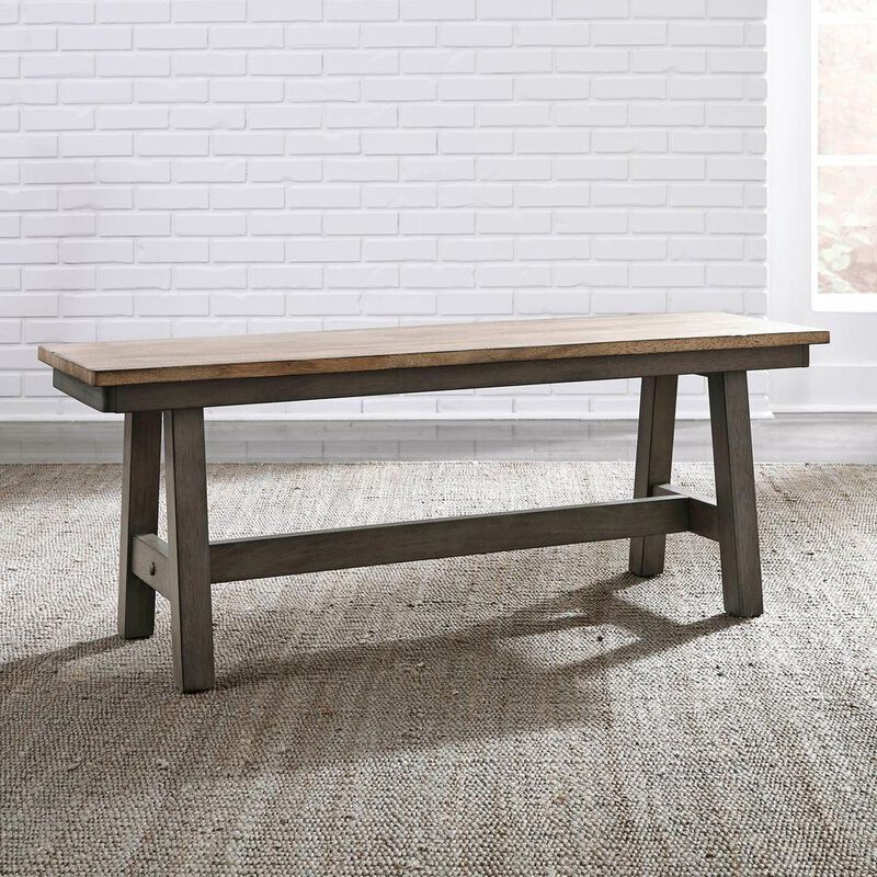 Liberty Furniture Lindsey Farm Backless Bench (RTA) in Gray image number 6