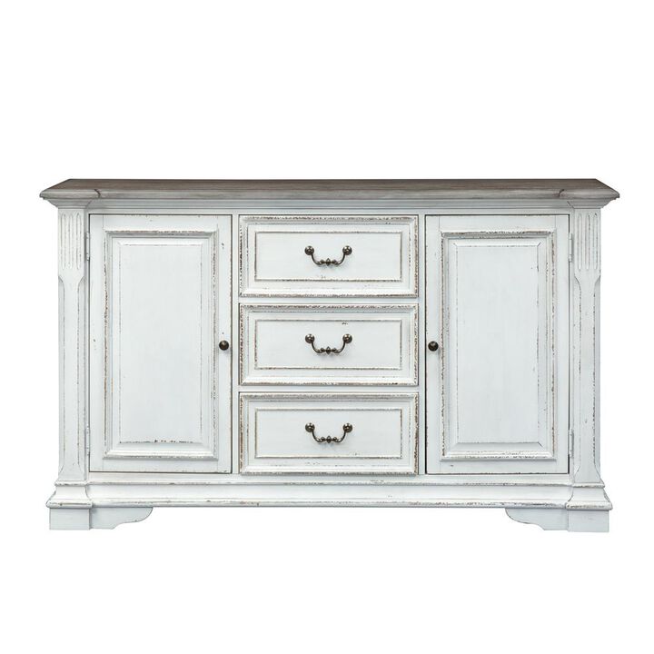 Liberty Furniture Abbey Park Buffet in Antique White