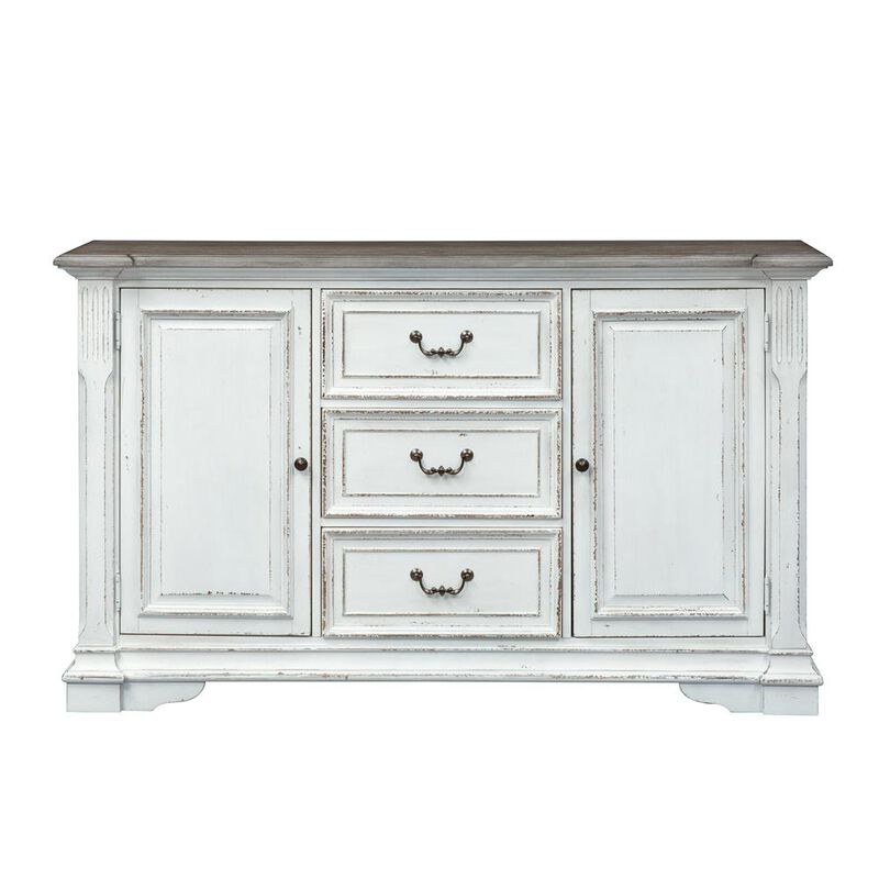 Liberty Furniture Abbey Park Buffet in Antique White image number 1