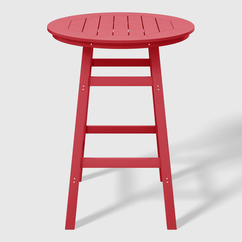 WestinTrends Outdoor 35" HDPE Round Patio Bar Height Table