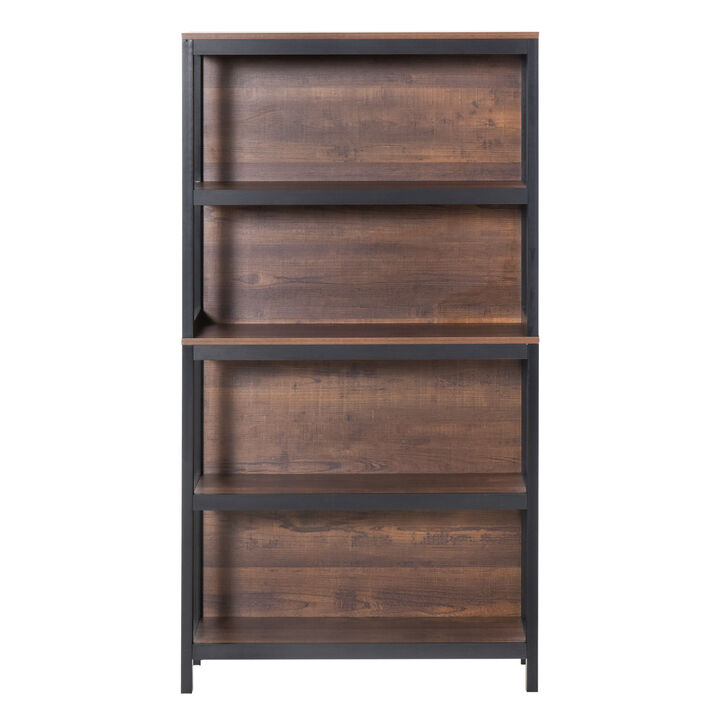 Hivvago 4-Tier Bookshelf for Home or Office with Safety Design