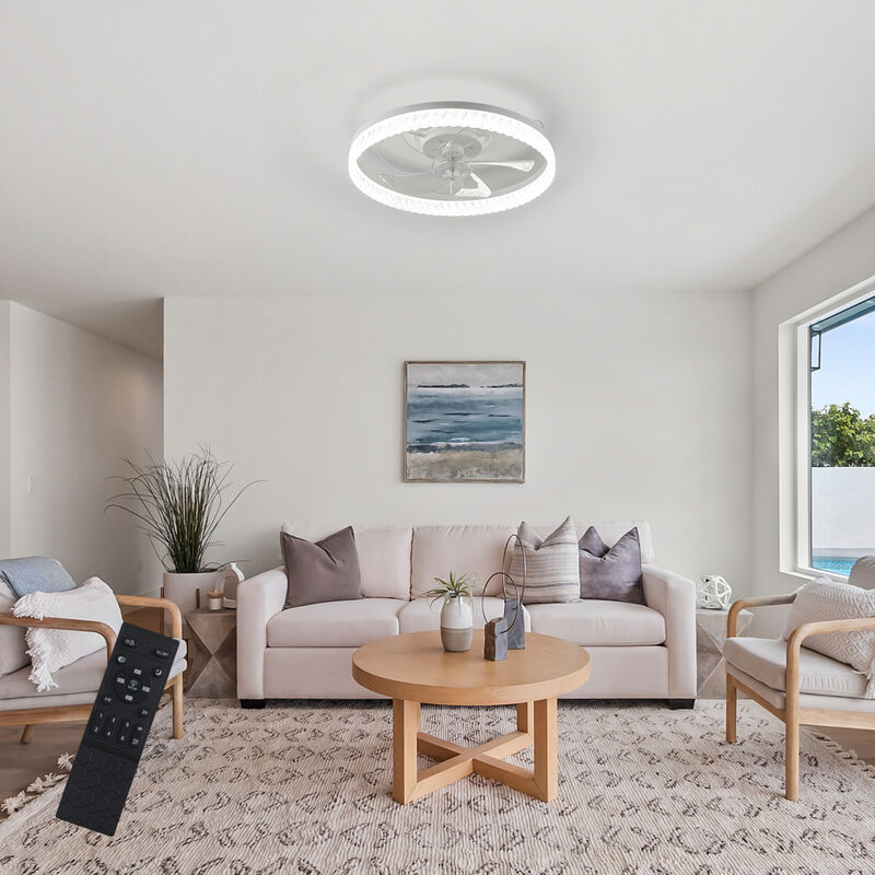 ELEMENT ACE 19 Inch Reversible DC Motor Ceiling Fan with Dimmable LED Light, Remote & App Control, 7 Blades, Quiet Operation for Bedroom, Kitchen, Home Office image number 4