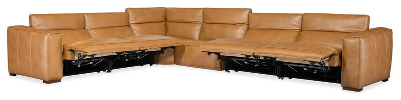 Fresco 6 Seat Sectional with 4 Power Recliners