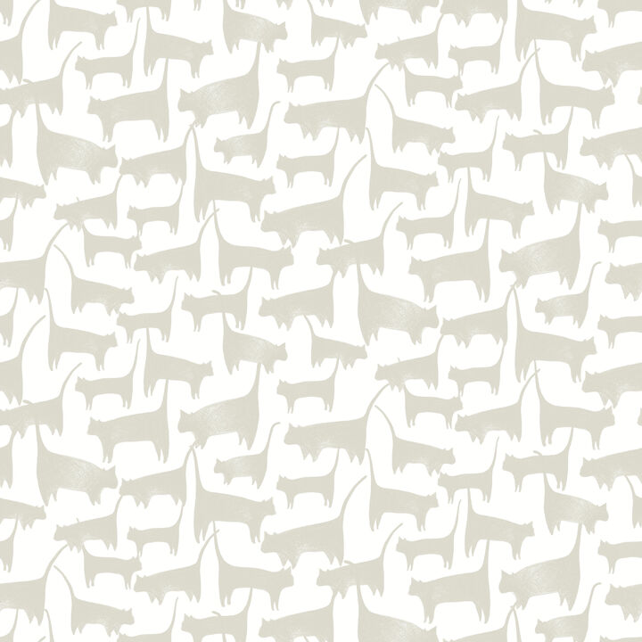 Cat Tails Beige Peel & Stick Wallpaper