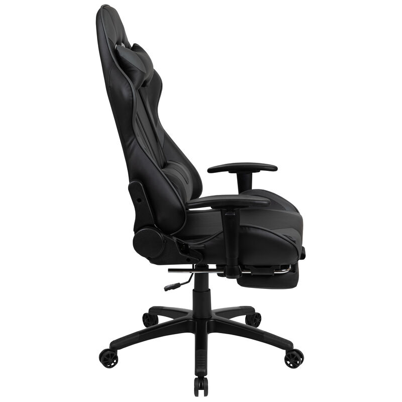 X30 Gaming Chair Racing Office Ergonomic Computer Chair with Reclining Back and Slide-Out Footrest in   LeatherSoft image number 7