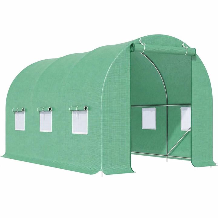 WOW PIONEER Walk-in Hoop Greenhouse for Outdoor Backyard Use, Extend Plant Growing Season and Protect Plants From Extreme Weather