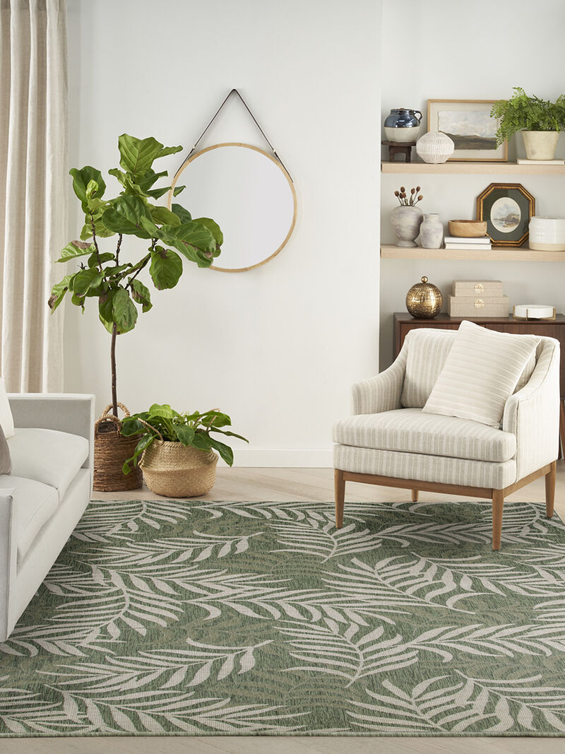 Garden Oasis GOA01 Green/Ivory 9' x 12' Rug