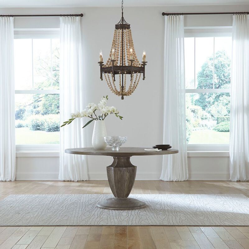 Liberty Furniture Pedestal Table Set in Havana Brown color image number 3