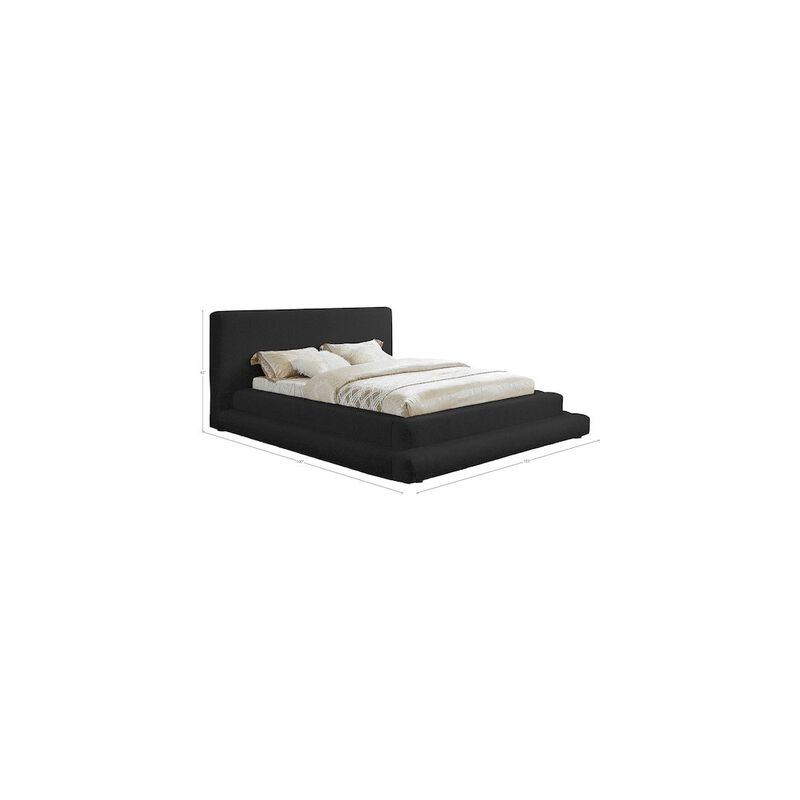 Meridian Furniture Dane Black Teddy Fabric King Bed